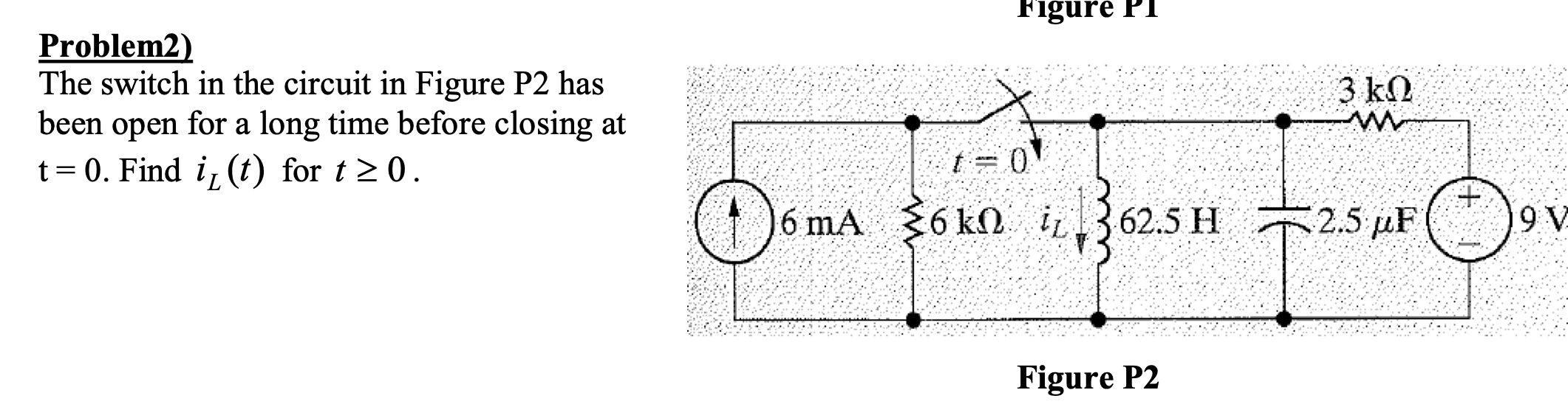 Solved Problem2) The switch in the circuit in Figure P2 has | Chegg.com