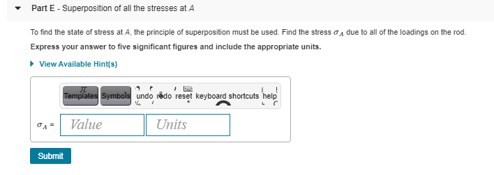 Solved Learning Goal: To determine the state of stress in a | Chegg.com