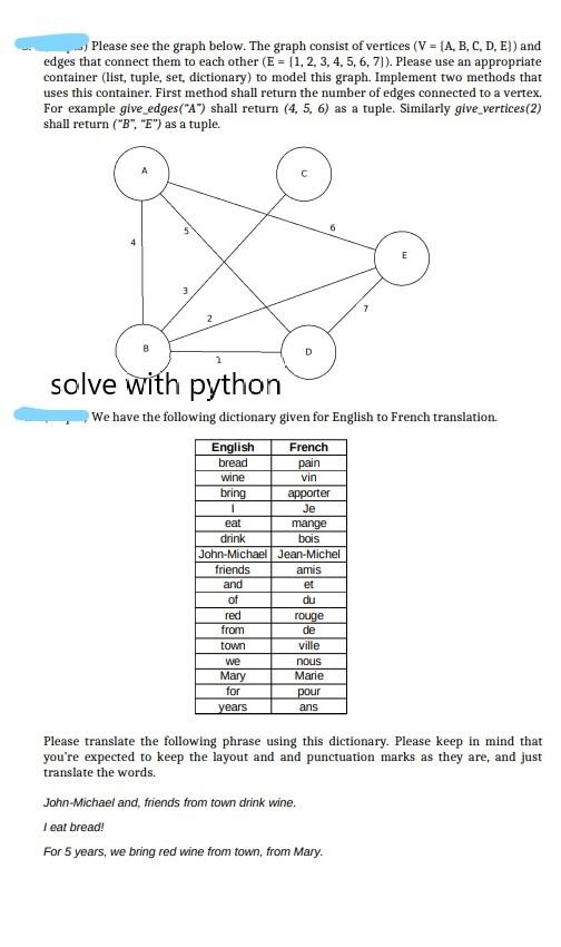 Solved PYTHON only you can use loop,control flow, function, | Chegg.com