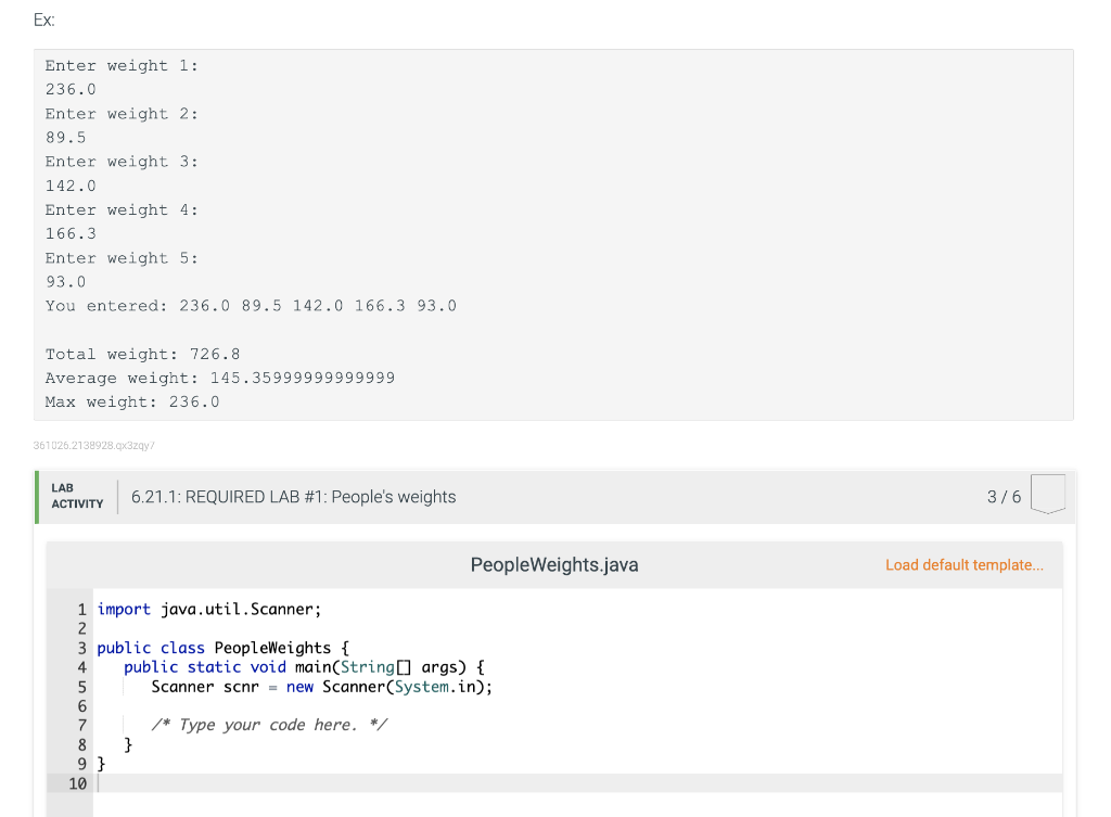 Solved (1) Prompt the user to enter five numbers, being five | Chegg.com