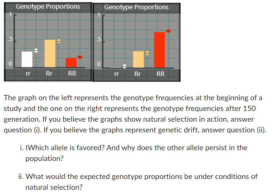 Solved The graph on the left represents the genotype