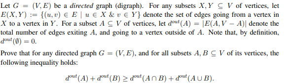 Let G V E Be A Directed Graph Digraph For Chegg Com