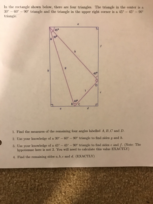 Solved In the rectangle shown below, there are four | Chegg.com
