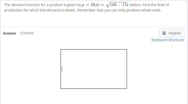 Solved The demand function for a product is given by p = | Chegg.com