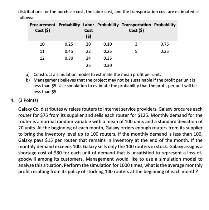 Solved Excel Project Each student (work independently) or | Chegg.com