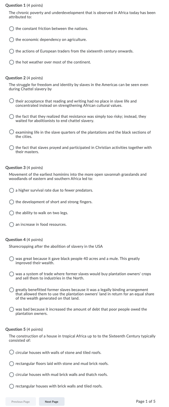 Solved Question 1 (4 points) The chronic poverty and | Chegg.com