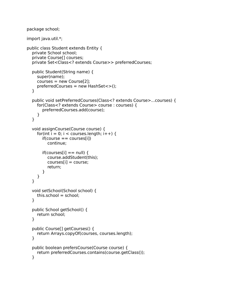 Java - The code shown below is from an application | Chegg.com