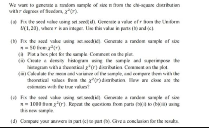 Solved Help Me Using R To Solve This Question. Please Help | Chegg.com