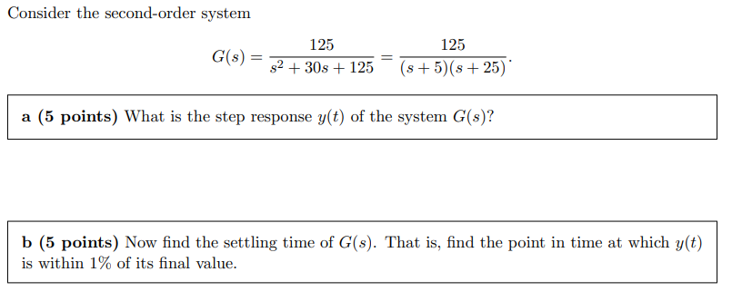 Solved Consider The Second-order System | Chegg.com