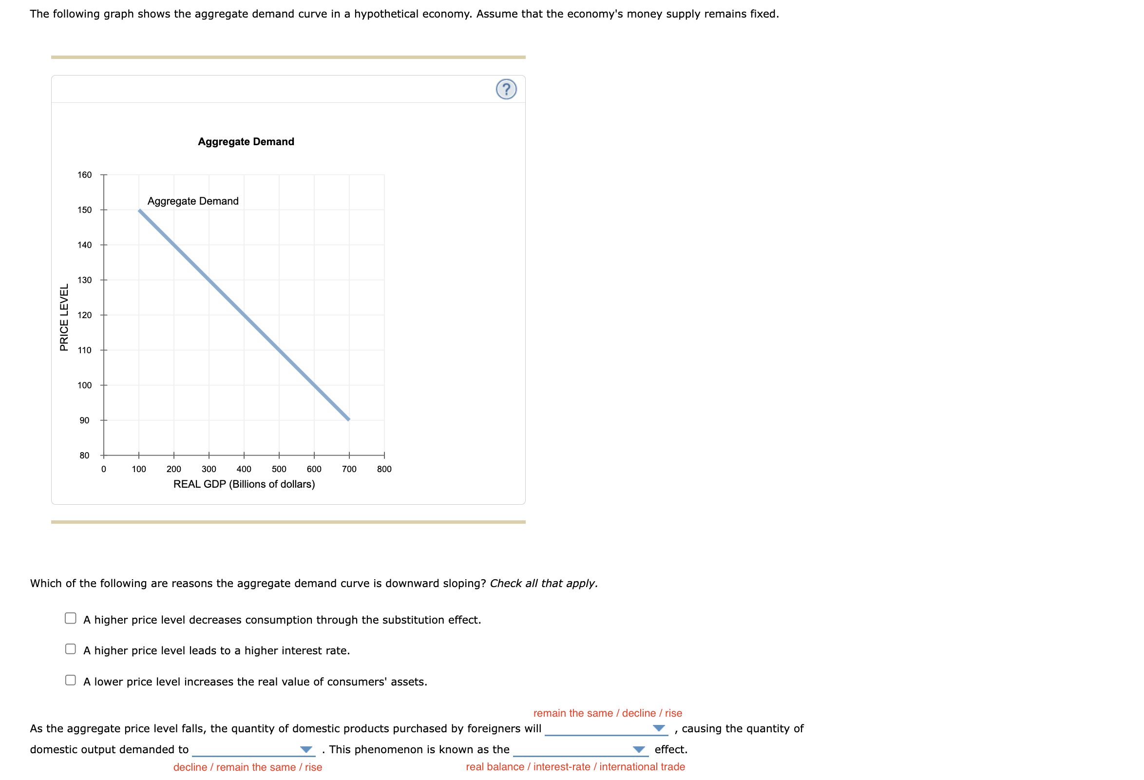 Solved Which of the following are reasons the aggregate