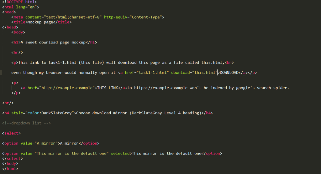 The W3Schools Tag Reference Task 1.1 (1 point) | Chegg.com