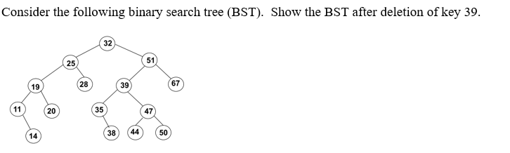 Solved Consider the following binary search tree (BST). Show | Chegg.com