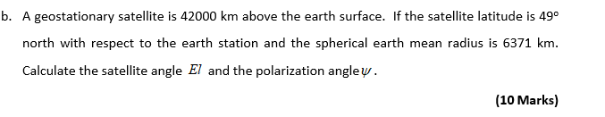 Solved b. A geostationary satellite is 42000 km above the | Chegg.com