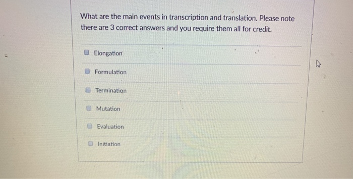 Solved What are the main events in transcription and | Chegg.com