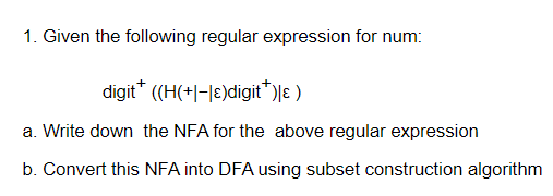 Solved I need help with a Compiler Design question listed | Chegg.com