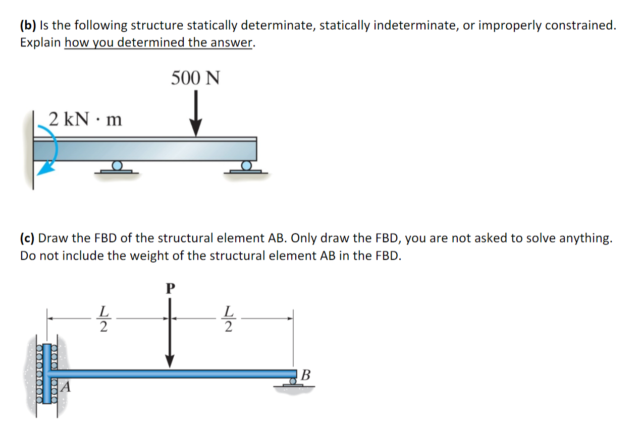 Solved (b) Is The Following Structure Statically | Chegg.com