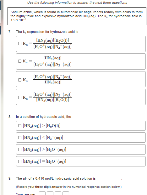 Solved Use the following information to answer the next | Chegg.com