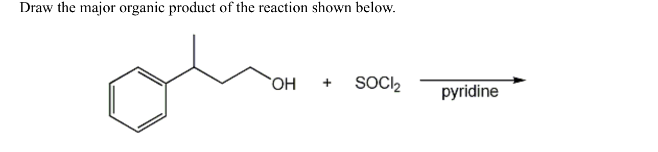 Solved Draw the major organic product of the reaction shown | Chegg.com