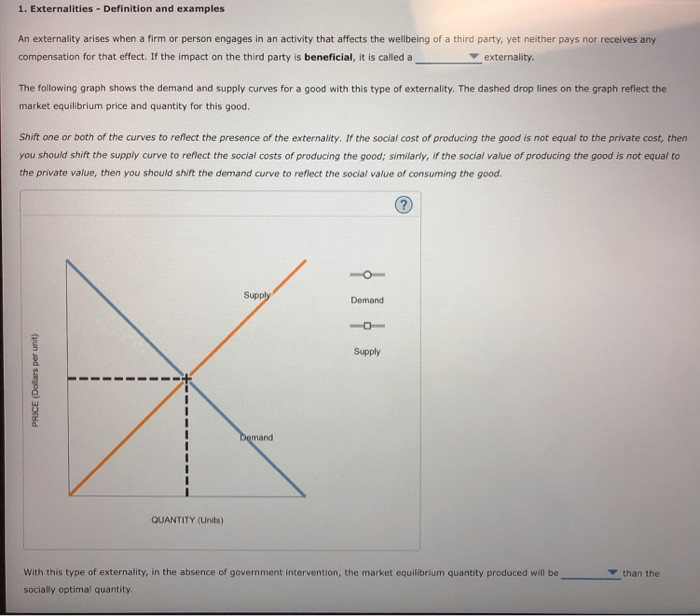 Solved 1. Externalities Definition and examples An