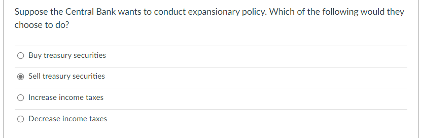 Solved Suppose the Central Bank wants to conduct | Chegg.com