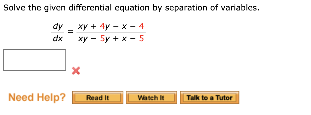 solved-solve-the-given-differential-equation-by-separation-chegg