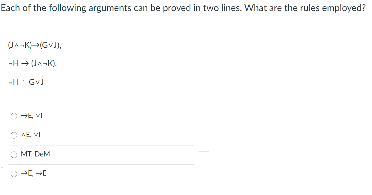 Each Of The Following Arguments Can Be Proved In T Chegg Com