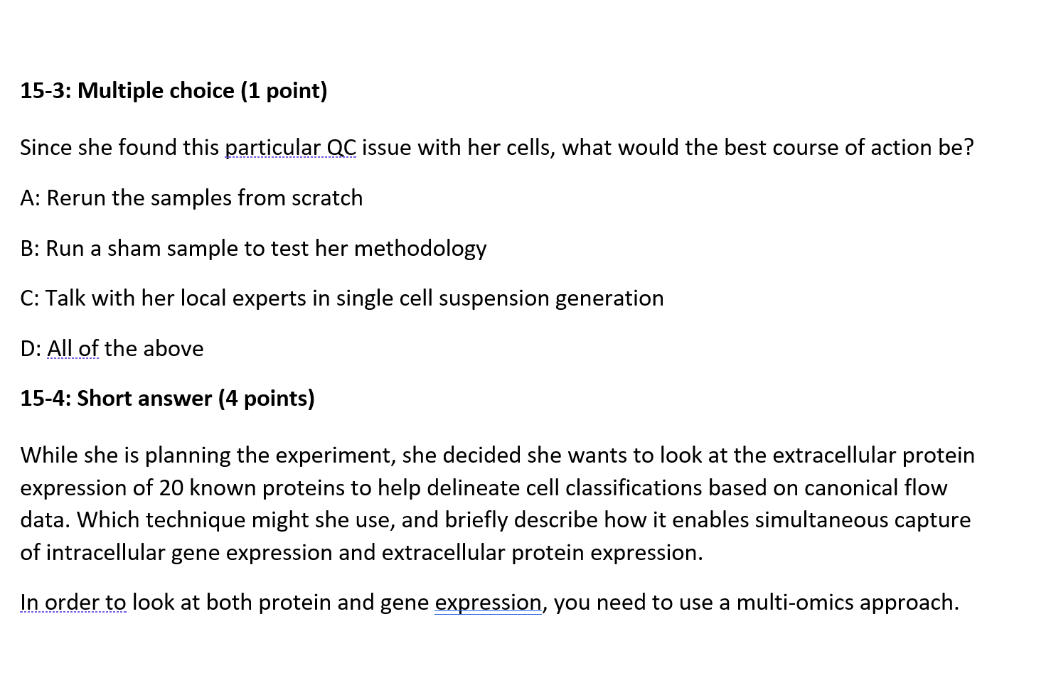 Solved Dr. Jane Doe has some PBMCs she has cryogenically | Chegg.com