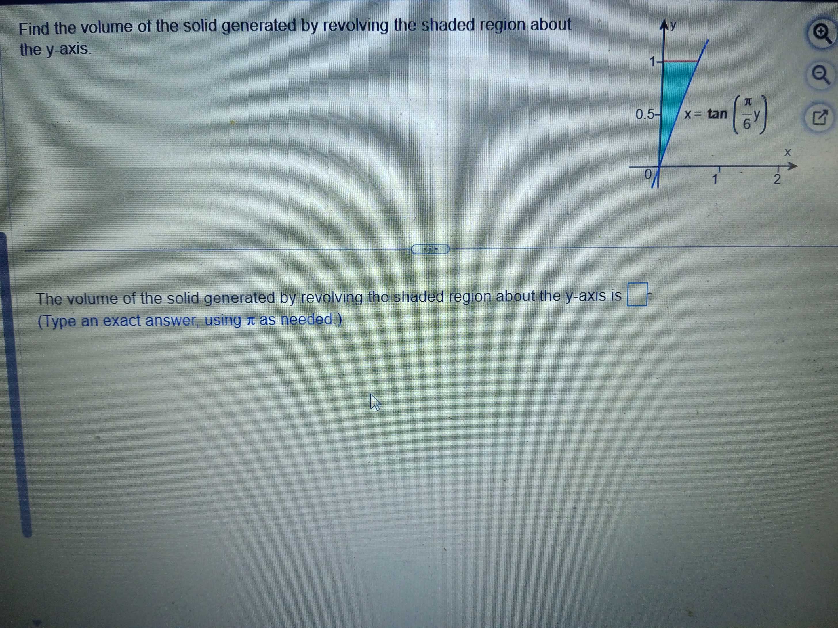 Solved Find the volume of the solid generated by revolving | Chegg.com
