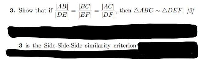 Solved Two triangles are said to be similar if they have the | Chegg.com