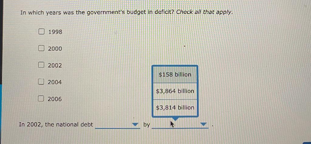 Solved 5. Budgetbalances And The National Debt The Following | Chegg.com