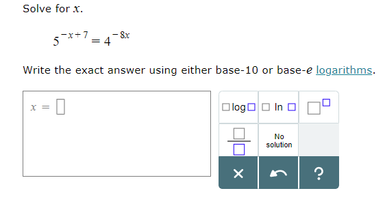 Solved Solve for. 4 Write the exact answer using either | Chegg.com