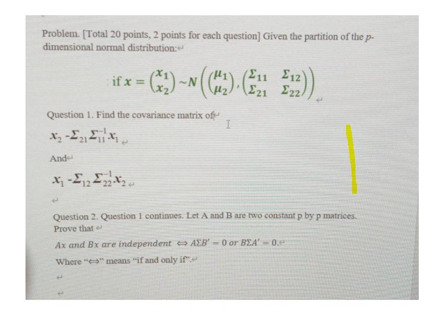 Solved Problem. [Total 20 points, 2 points for each | Chegg.com
