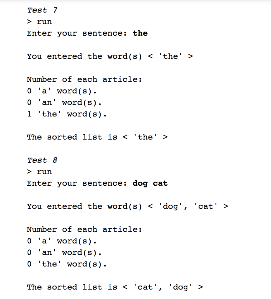 Solved Programming Assignment Write a program that will | Chegg.com