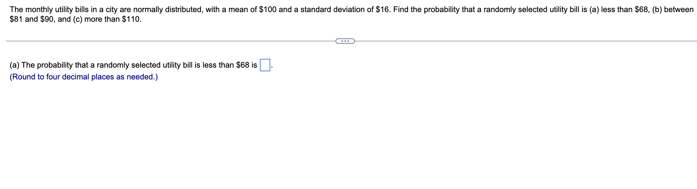 Solved PLEASE ANSWER ALL PARTS INCLUDING (B) between $81 and | Chegg.com