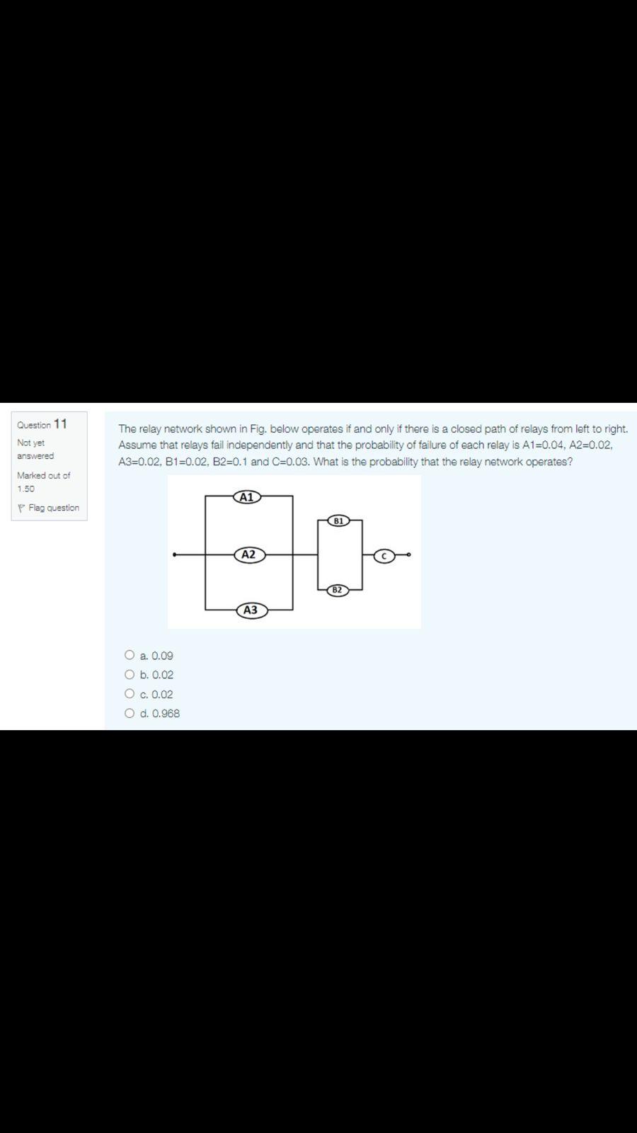 Solved Question 11 Not yet answered The relay network shown | Chegg.com