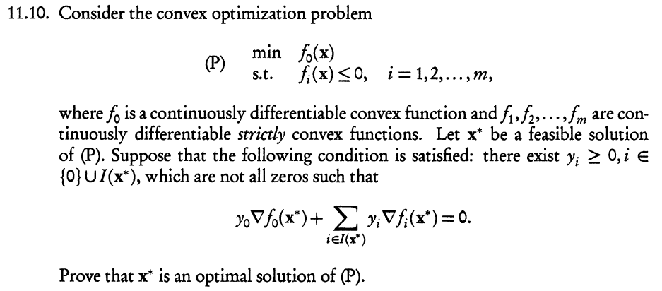 Solved 11.10. Consider the convex optimization problem (P) | Chegg.com