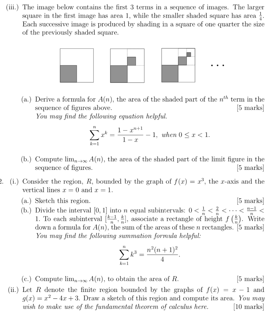 Solved (iii.) The image below contains the first 3 terms in | Chegg.com