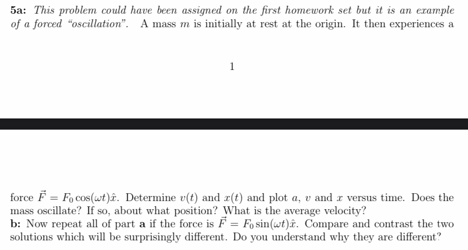Solved 5a: This problem could have been assigned on the | Chegg.com