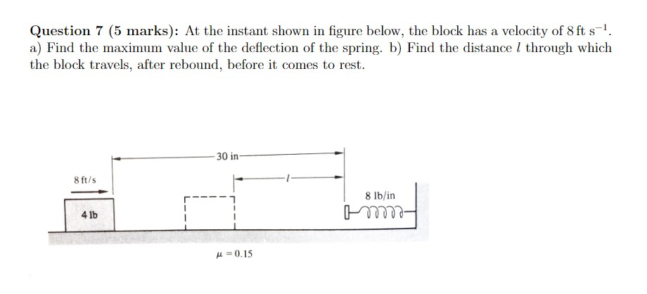 Solved Question 7 (5 marks): At the instant shown in figure | Chegg.com