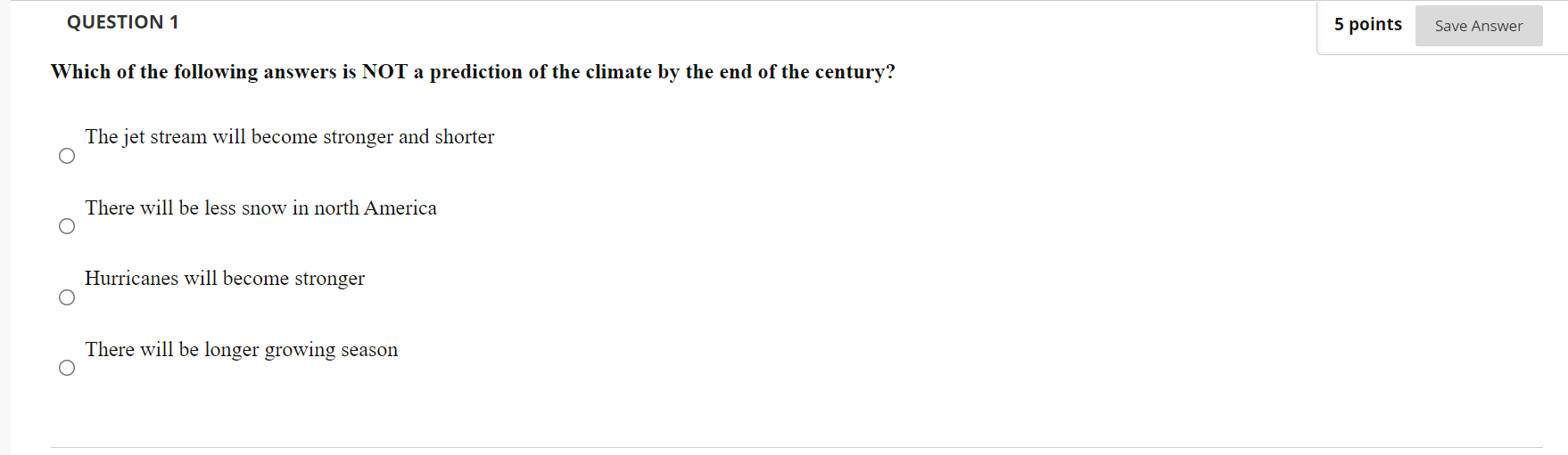Solved QUESTION 1 5 points Save Answer Which of the | Chegg.com