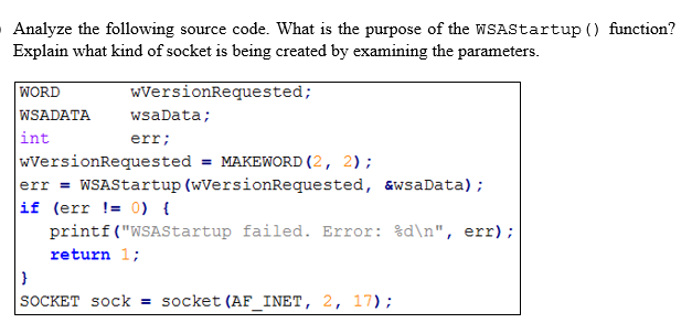 Solved Analyze the following source code. What is the | Chegg.com