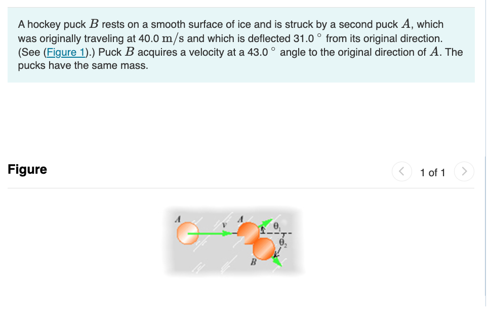 Solved A hockey puck B rests on a smooth surface of ice and