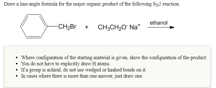 Solved Draw a line-angle formula for the major organic | Chegg.com