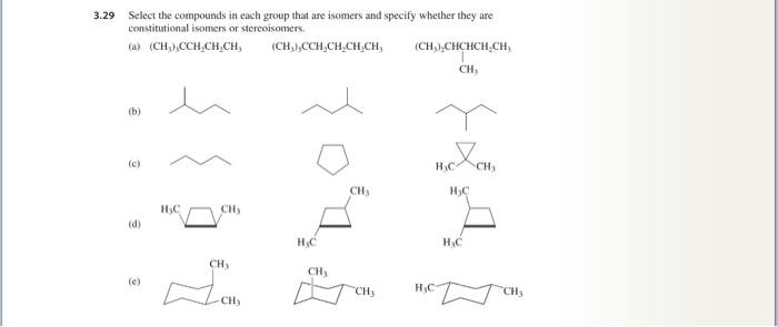Solved 3.29 Select the compounds in each group that are | Chegg.com