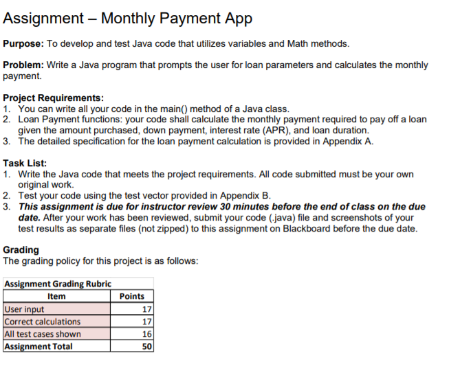 payment assignment