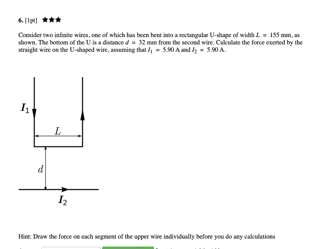 Solved Consider Two Infinite Wires, One Of Which Has Been | Chegg.com