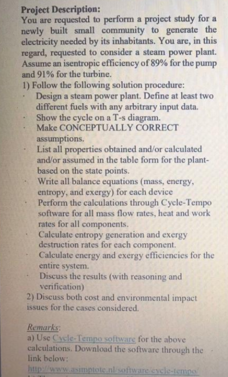 Solved Project Description: You are requested to perform a | Chegg.com
