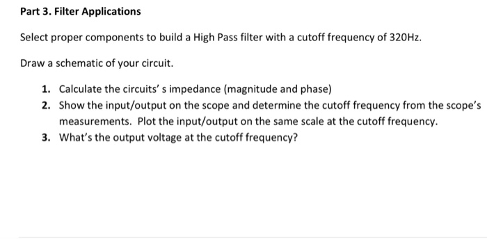 Solved Select proper components to build a High Pass filter | Chegg.com