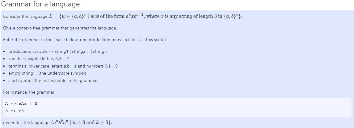 Solved Consider the language L={w∈{a,b}∗∣w is of the form | Chegg.com