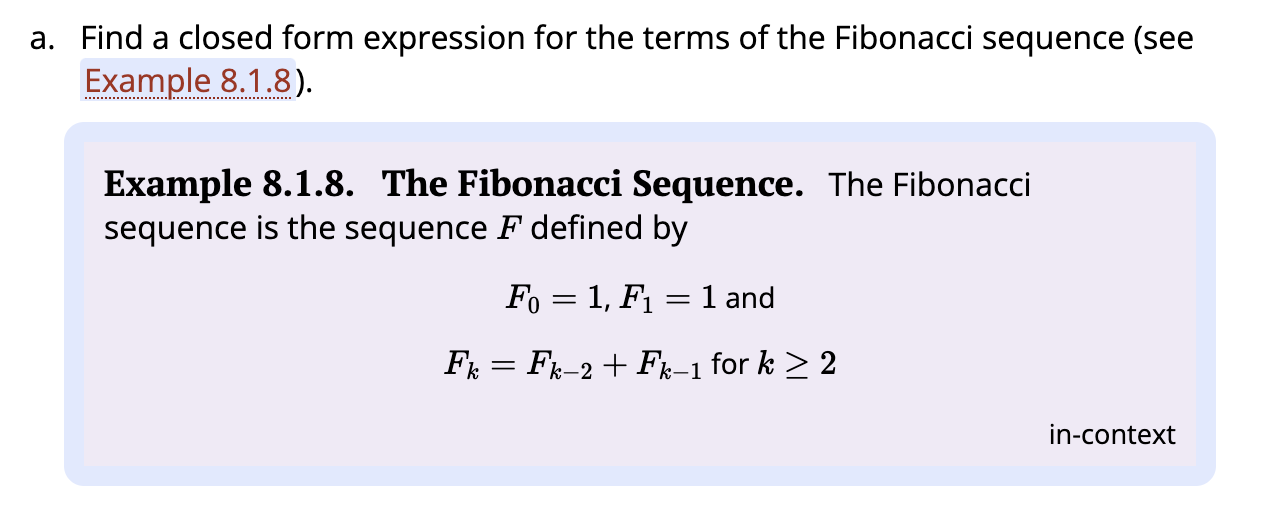 Solved Find a closed form expression for the terms of the Chegg